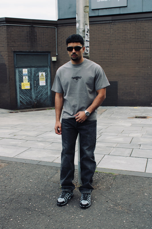 ROCKER LOGO - GREY TEE