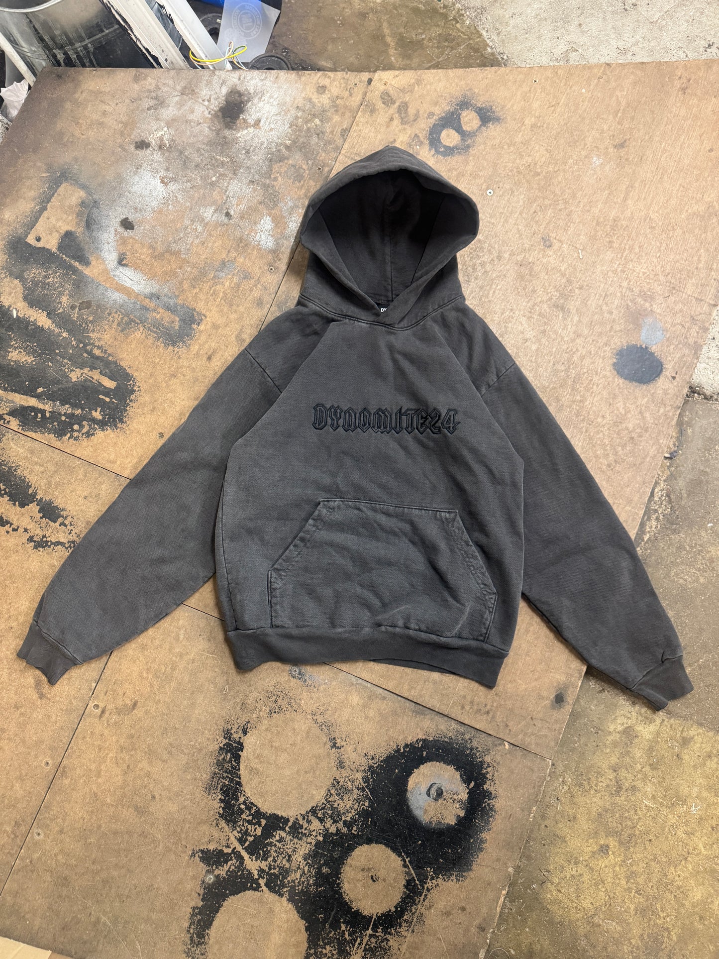 STATEMENT SWEATSUIT - WASHED GREY + BLACK