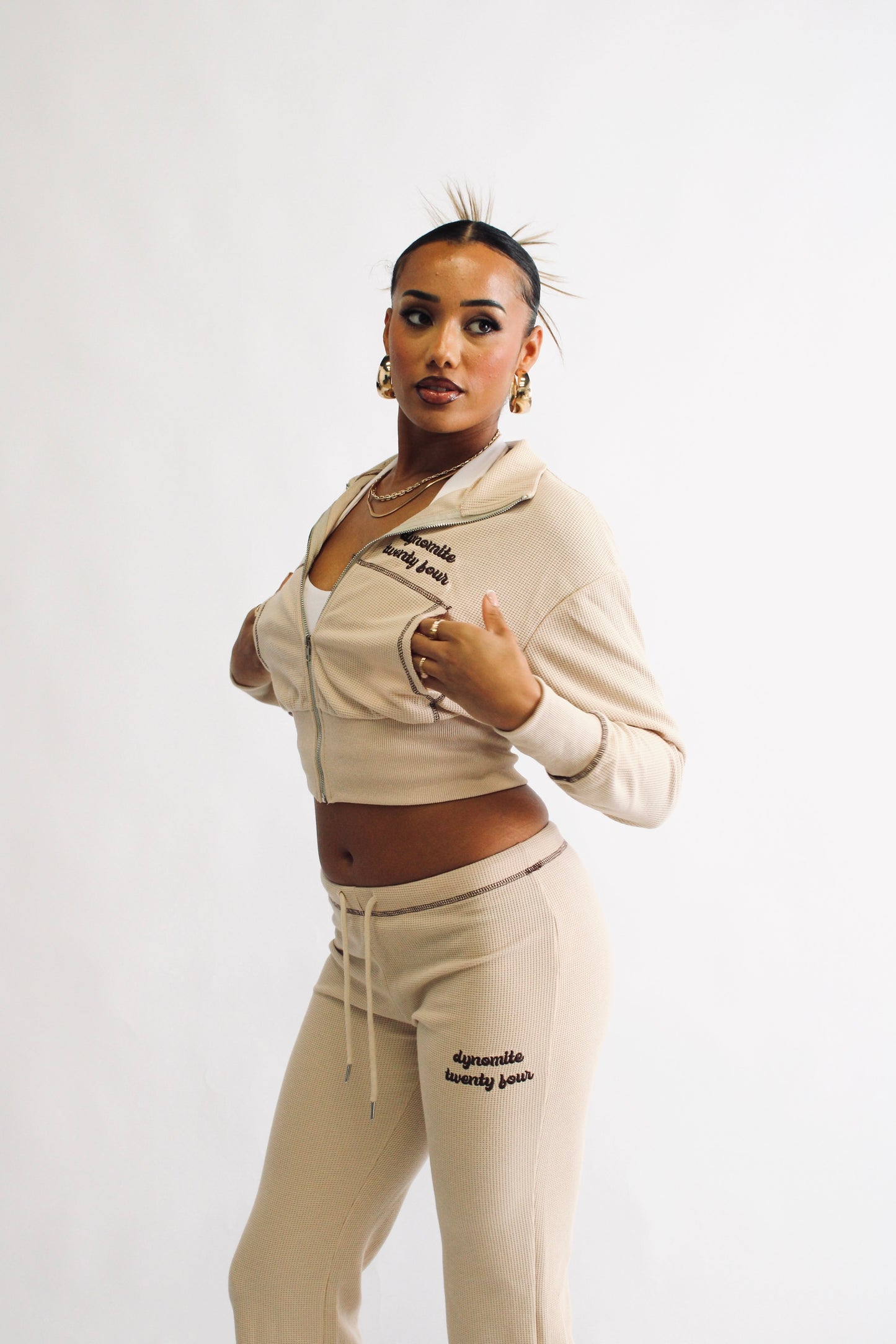 “Latte” - Waffle knit Set