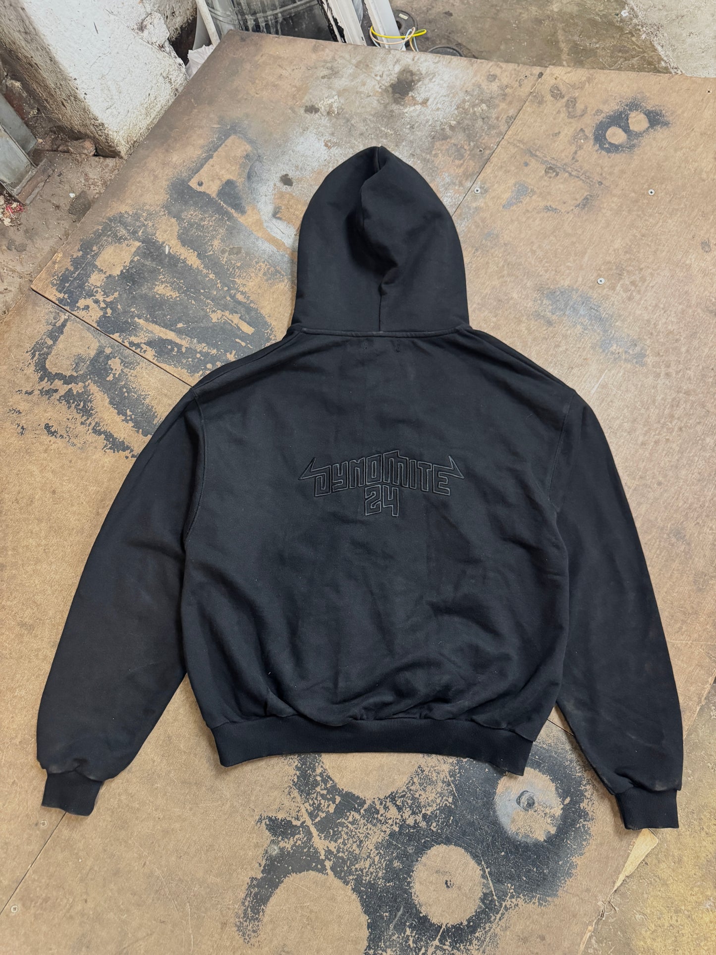 ROCKER HOODIE BLACK ON BLACK DOUBLE ZIP