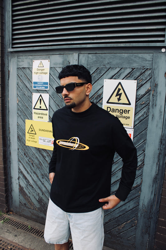 INTERSTELLAR - BLACK LONG SLEEVE TEE (YELLOW)